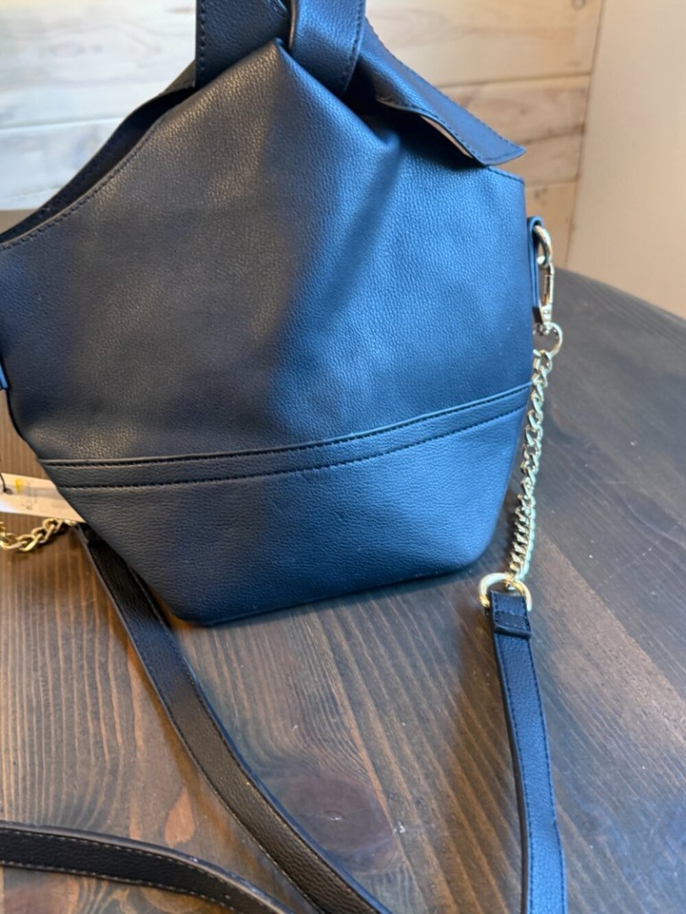 BCBGeneration Bucket Purse Black Knotted top Closure Shoulder Bag NWT - Picture 9 of 9